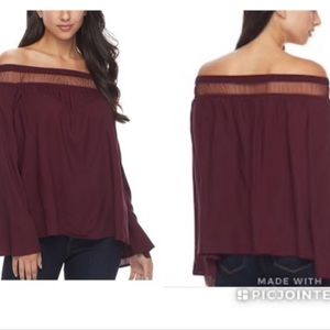 Off shoulder flowy top